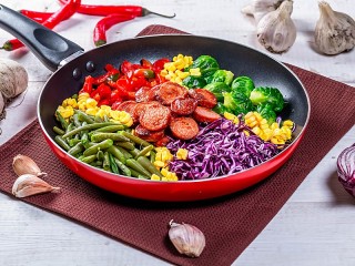 Jigsaw Puzzle «Sausage with side dish»