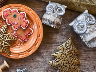 Пазл «Owls and gingerbread»