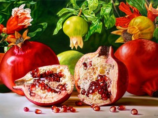 Jigsaw Puzzle «Ripe pomegranates»