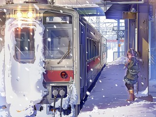 Пазл «Станция зимой»