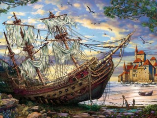 Jigsaw Puzzle «old sailboat»