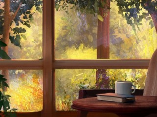 Jigsaw Puzzle «Table by the window»