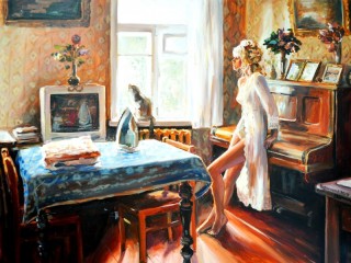 Пазл «standing at the window»