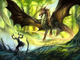 Пазл «Dragon the forest guardian»