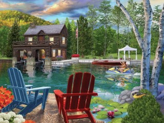 Jigsaw Puzzle «Summer at the Boathouse»