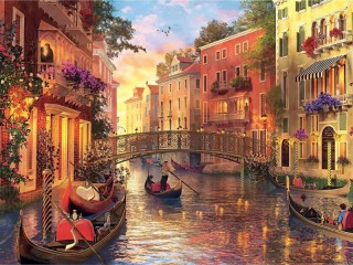 Jigsaw Puzzle «Sunset in Venice»