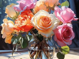 Bulmaca «Fresh roses»