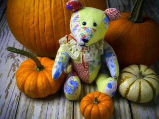 Jigsaw Puzzle «Pumpkins and toy»