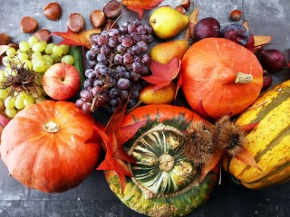 Jigsaw Puzzle «Pumpkins and grapes»