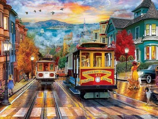 Jigsaw Puzzle «Trams»