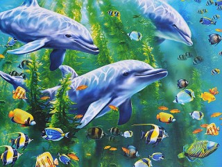 Пазл «Три дельфина»