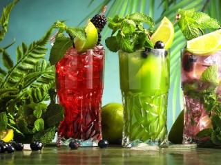 Jigsaw Puzzle «Three cocktails with ice»