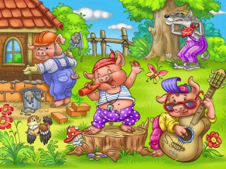 Jigsaw Puzzle «Three little pigs 1»