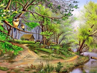 Jigsaw Puzzle «Path along the river»