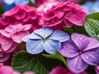 Zagadka «Hydrangea flowers»