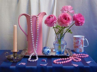 Jigsaw Puzzle «Flowers with  bead»