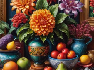 Слагалица «Flowers and fruits»