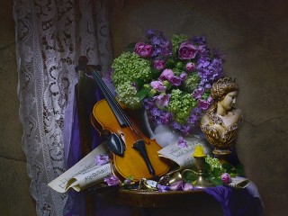 Jigsaw Puzzle «Flowers music»