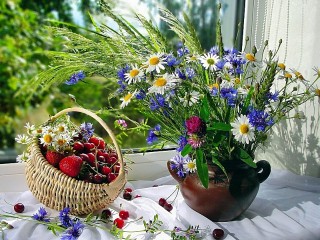Пазл «Цветы и ягоды»