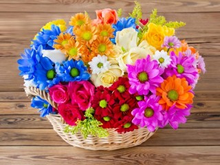 Quebra-cabeça «Flowers in a basket»