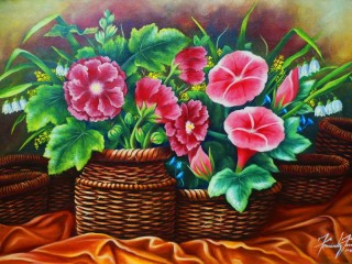 Пазл «Flowers in basket»