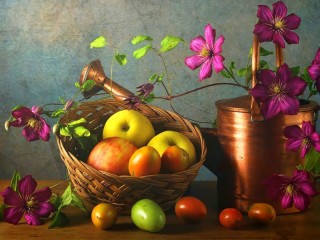 Jigsaw Puzzle «Flowers in a watering can»
