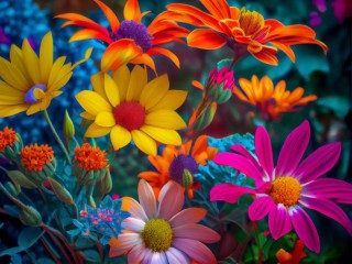 Пазл «Цветы в саду»
