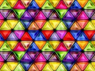 Пазл «Цветные треугольники»