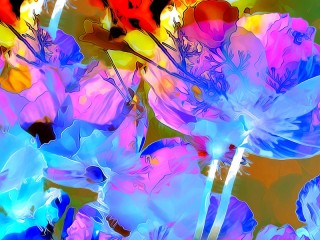 パズル «Floral stained glass»