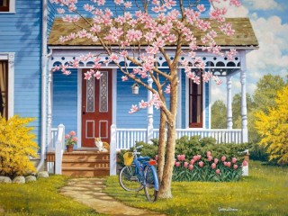 Jigsaw Puzzle «blooming magnolia»