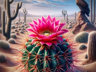 Jigsaw Puzzle «Blooming cactus»