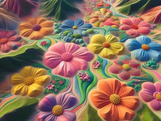 Puzzle «Blooming sand»