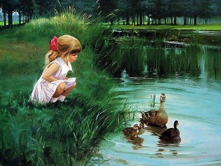 Jigsaw Puzzle «At pond»