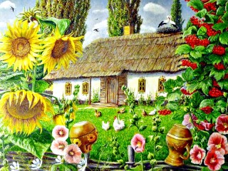Jigsaw Puzzle «Ukrainian hut»