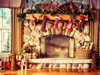 Jigsaw Puzzle «Decorated fireplace»