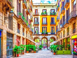 Пазл «Улица в Барселоне»