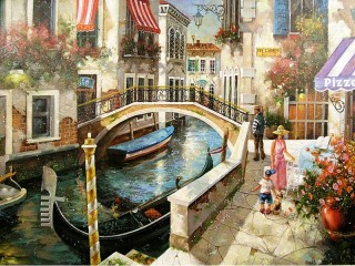 Jigsaw Puzzle «Ulochka v Venetsii»