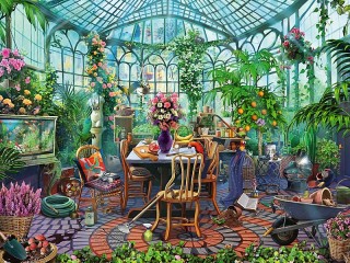 Jigsaw Puzzle «Morning in the greenhouse»