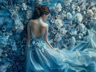 Rompicapo «In a blue dress»