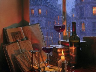 Пазл «In the twilight by the window»