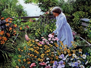Jigsaw Puzzle «In the own garden»