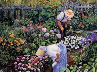 Пазл «In flower garden»
