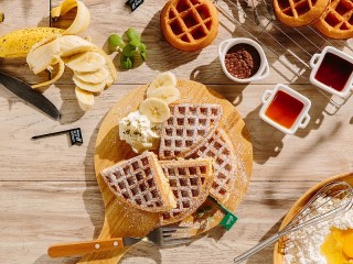 Quebra-cabeça «Waffles with banana»