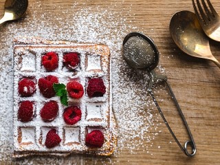 Пазл «Waffles with raspberries»