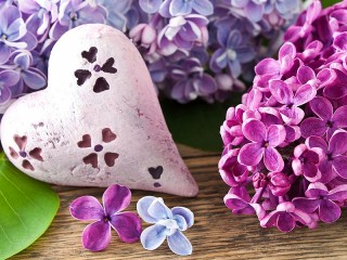 Jigsaw Puzzle «Valentine and lilac»