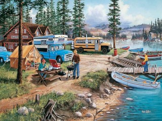 Jigsaw Puzzle «Along the river»