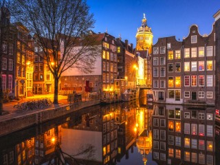 Quebra-cabeça «Evening in Amsterdam»