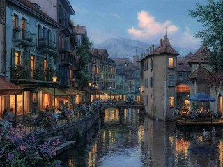 Jigsaw Puzzle «An evening in Annecy»