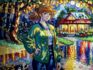 Jigsaw Puzzle «Evening in the park»