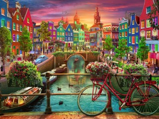 Пазл «Вечерний Амстердам»